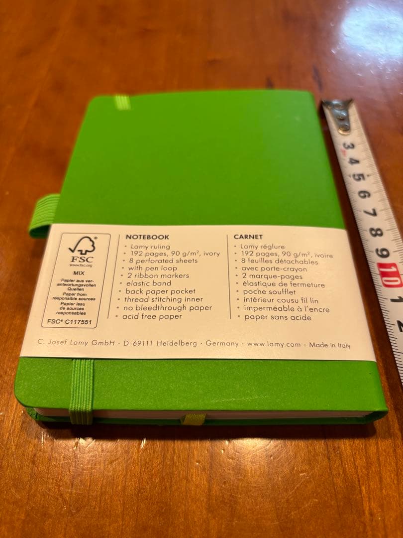 LAMY A5 Notebook Green Soft Cover, Unique "Auf geht's" White Paint, | Suadpens