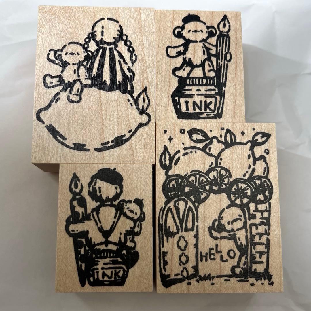 Pepin Stamp Set Limited Edition Paper Festival Used, 4 Designs, Japan | Suadpens