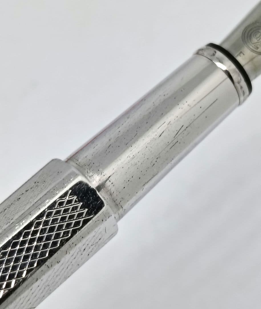 Caran d'Ache Ecridor XS Fountain Pen Retro Silver Mini Cap Used, Rare, Swiss | Suadpens