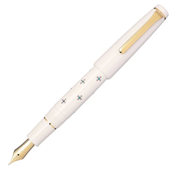 Classic Ko Floret Dot SV Maki-e Fountain Pen – Exclusive 21K Resilient Gold Nib