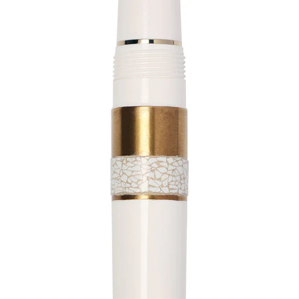 Classic Ko Mist Compact Maki‑e Fountain Pen – 21K Gold, Mosaic Egg‑Shell Finish