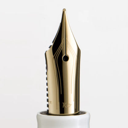 Classic Ko Mist Compact Maki‑e Fountain Pen – 21K Gold, Mosaic Egg‑Shell Finish