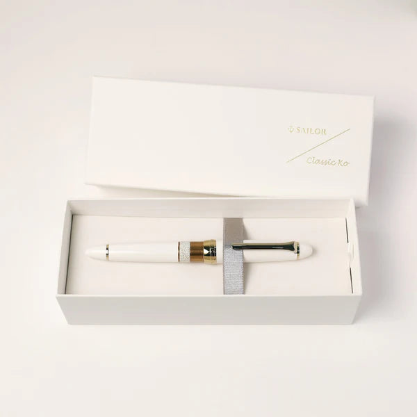 Classic Ko Mist Compact Maki‑e Fountain Pen – 21K Gold, Mosaic Egg‑Shell Finish