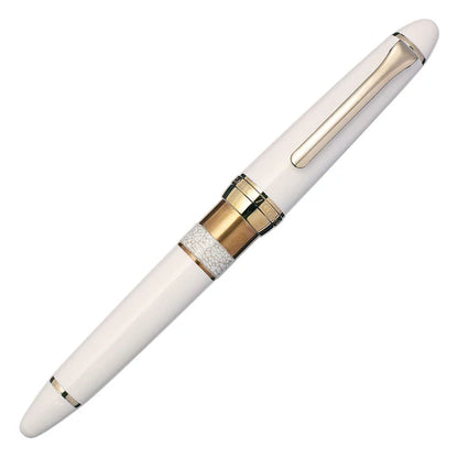 Classic Ko Mist Compact Maki‑e Fountain Pen – 21K Gold, Mosaic Egg‑Shell Finish