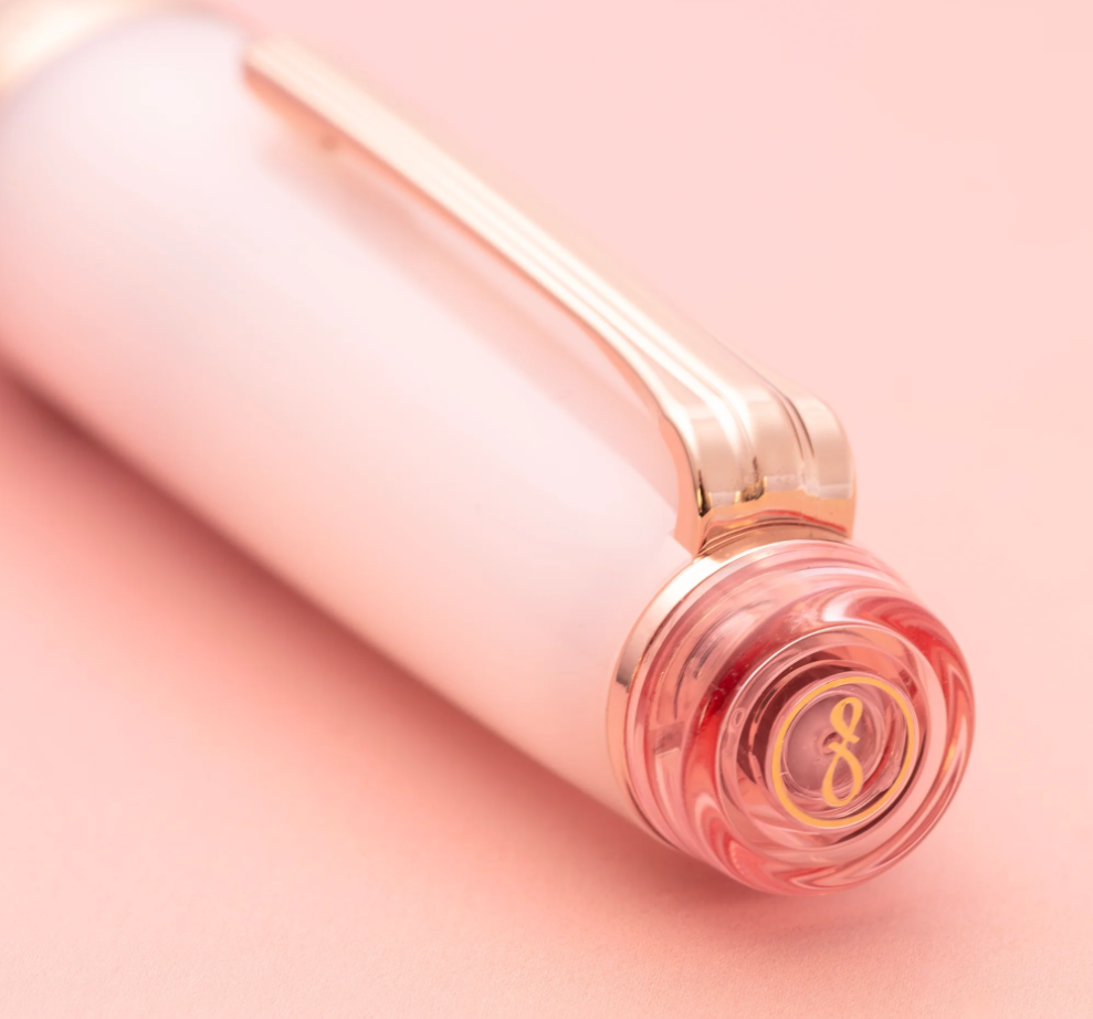 Hachimonjiya Original  Kubo Sakura Bloom Pink Original 14K Gold Fountain Pen Cosmos Pink Gold Fine Nib - Palme