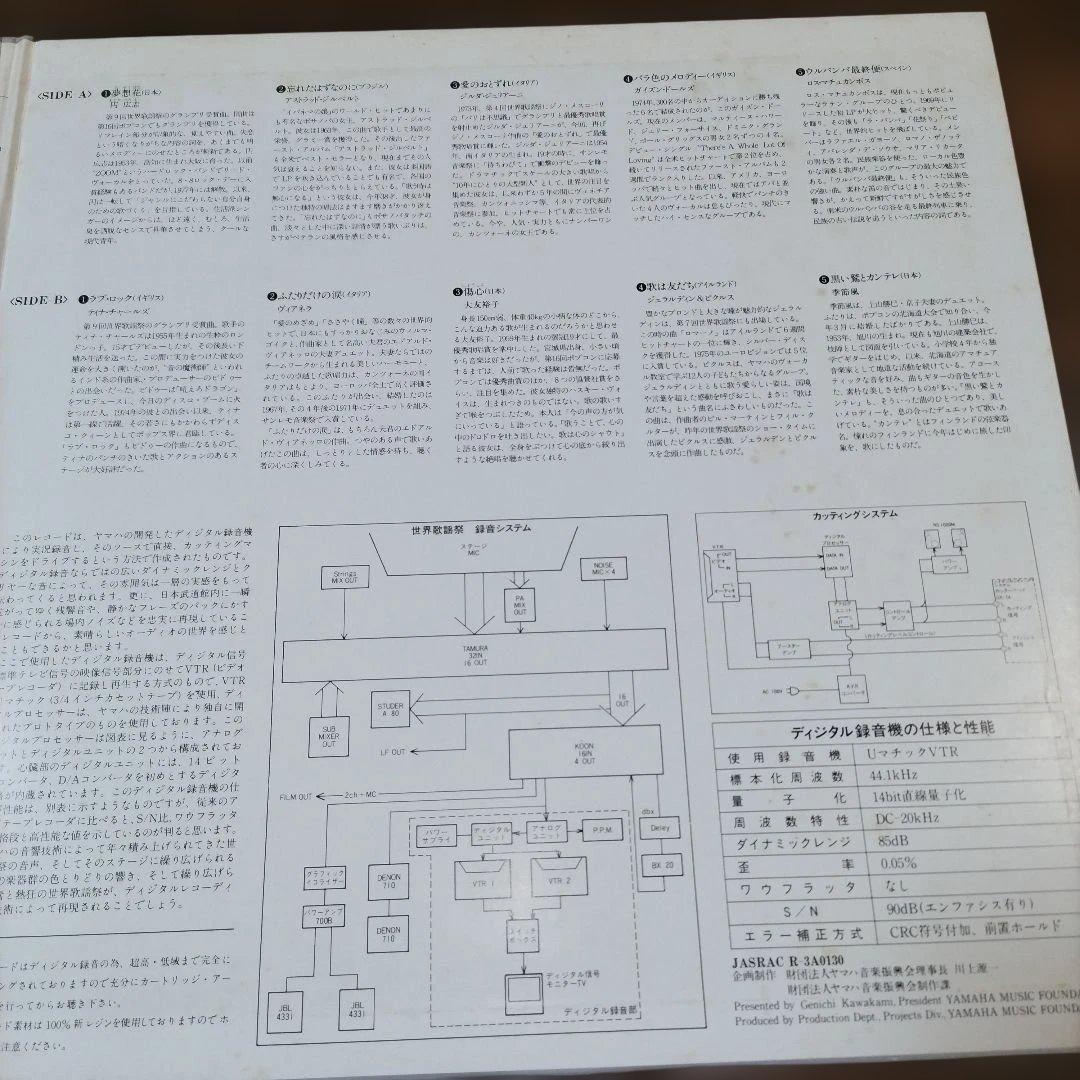 1978 World Popular Song Festival Live LP Hiroshi En, Yuko Otomo Collectible | Japansoundstore