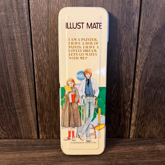 Yoshimi Uchida Can Pen Case 70s Showa Retro Collectible Used | Suadpens