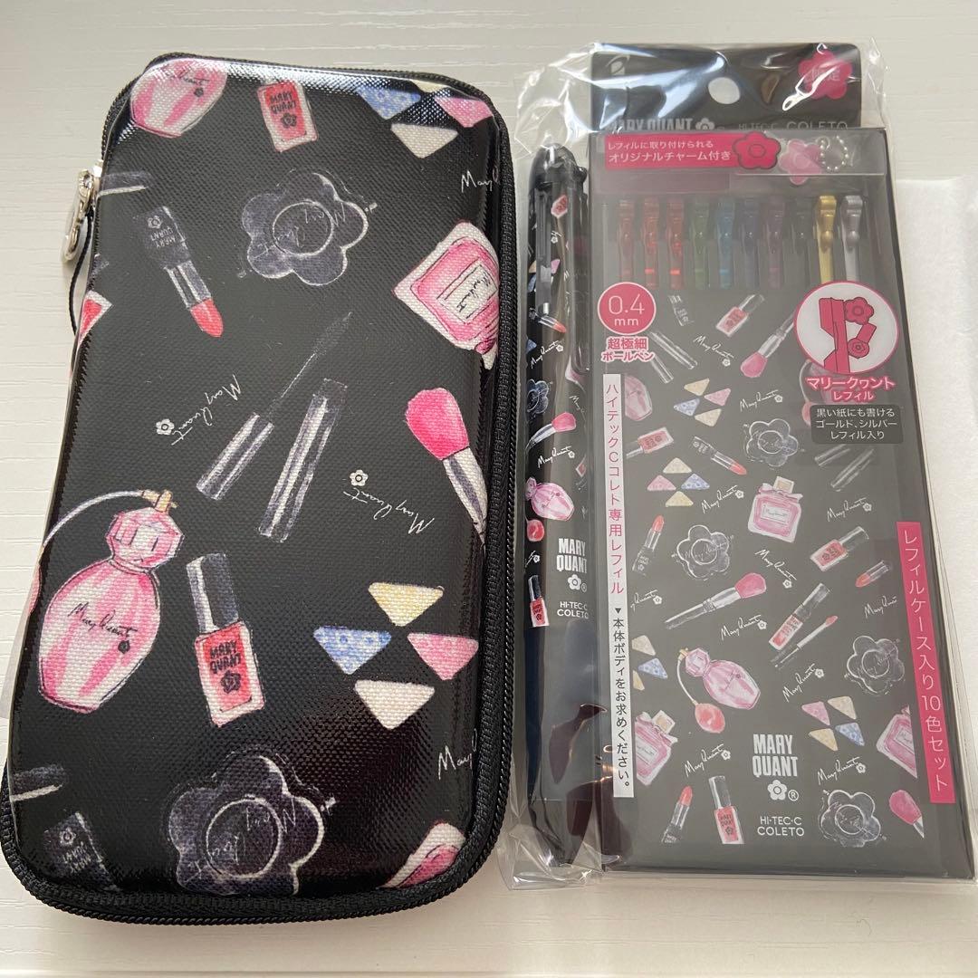 Marie Quant x C Coleto Limited Edition Pouch & Gel Pen Set, Unused | Suadpens