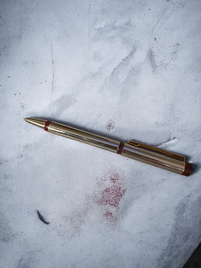 Waterman Ballpoint Pen Red Ink Silver & Red Used Retro Style Stationery | Suadpens