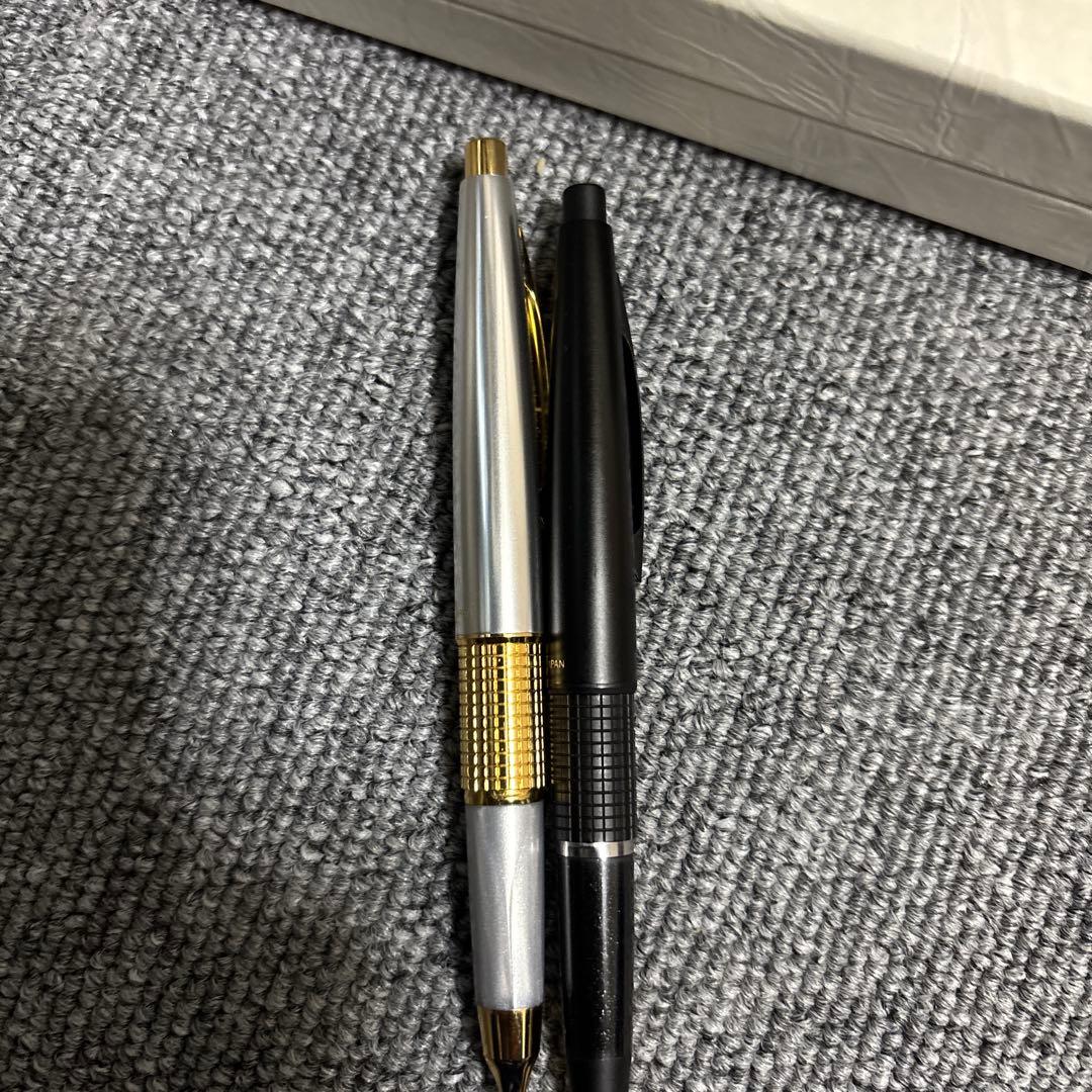Pentel Kerry Limited Edition Silver/Black 2-Pen Case Used All Black Box | Suadpens