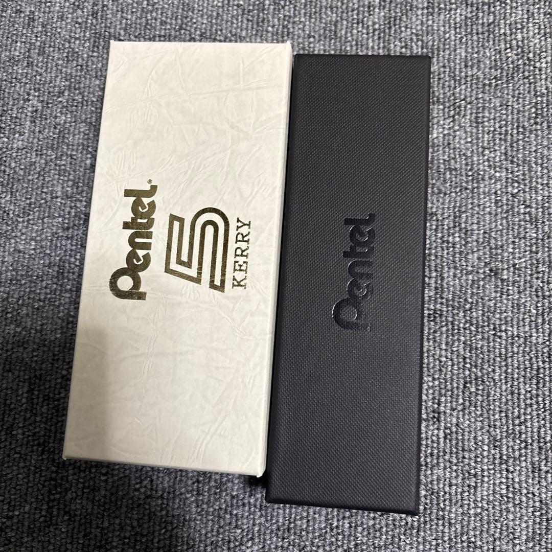 Pentel Kerry Limited Edition Silver/Black 2-Pen Case Used All Black Box | Suadpens