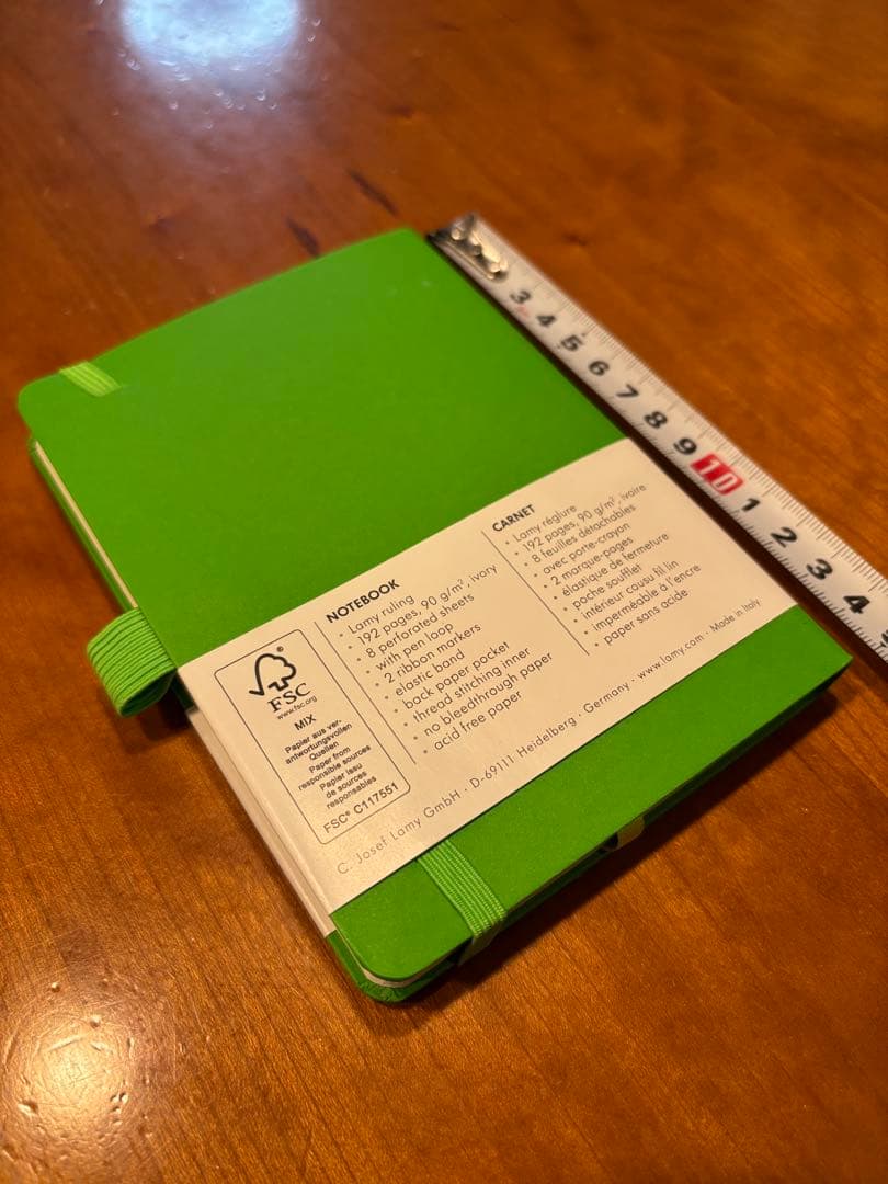 LAMY A5 Notebook Green Soft Cover, Unique "Auf geht's" White Paint, | Suadpens