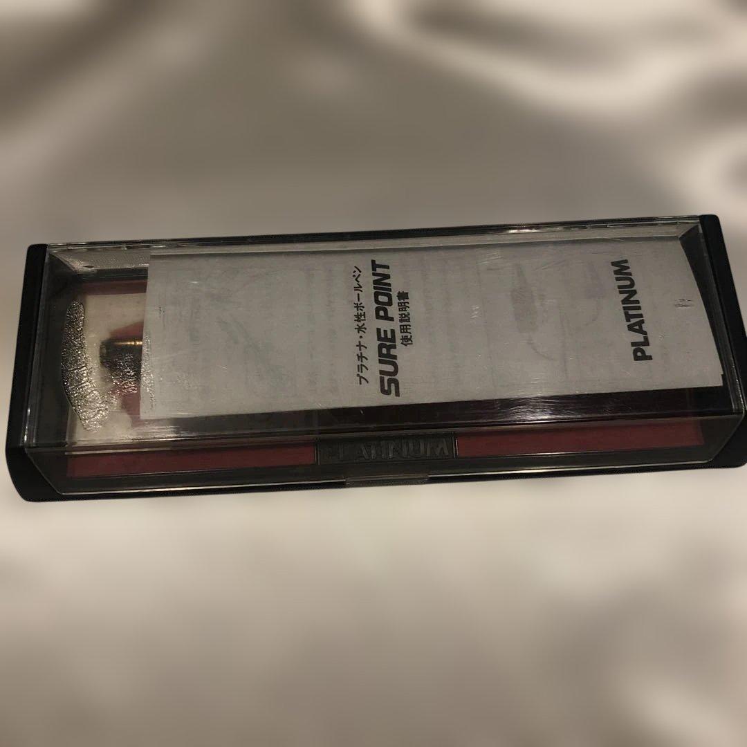 Platinum Sure Point Water-based Ballpoint Pen Red Brown Resin Case Included | Suadpens