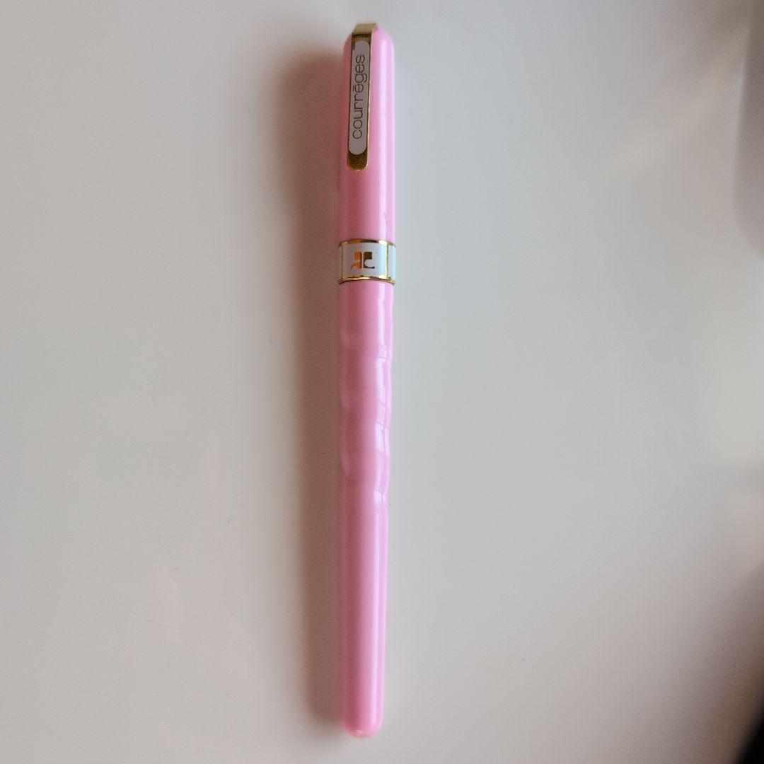 Courreges Vintage Fountain Pen & Ballpoint Pen Set White Gold Finish Used | Suadpens