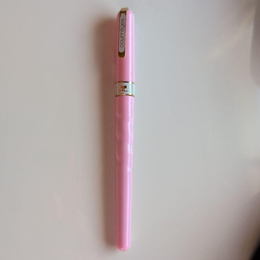 Courreges Vintage Fountain Pen & Ballpoint Pen Set White Gold Finish Used | Suadpens