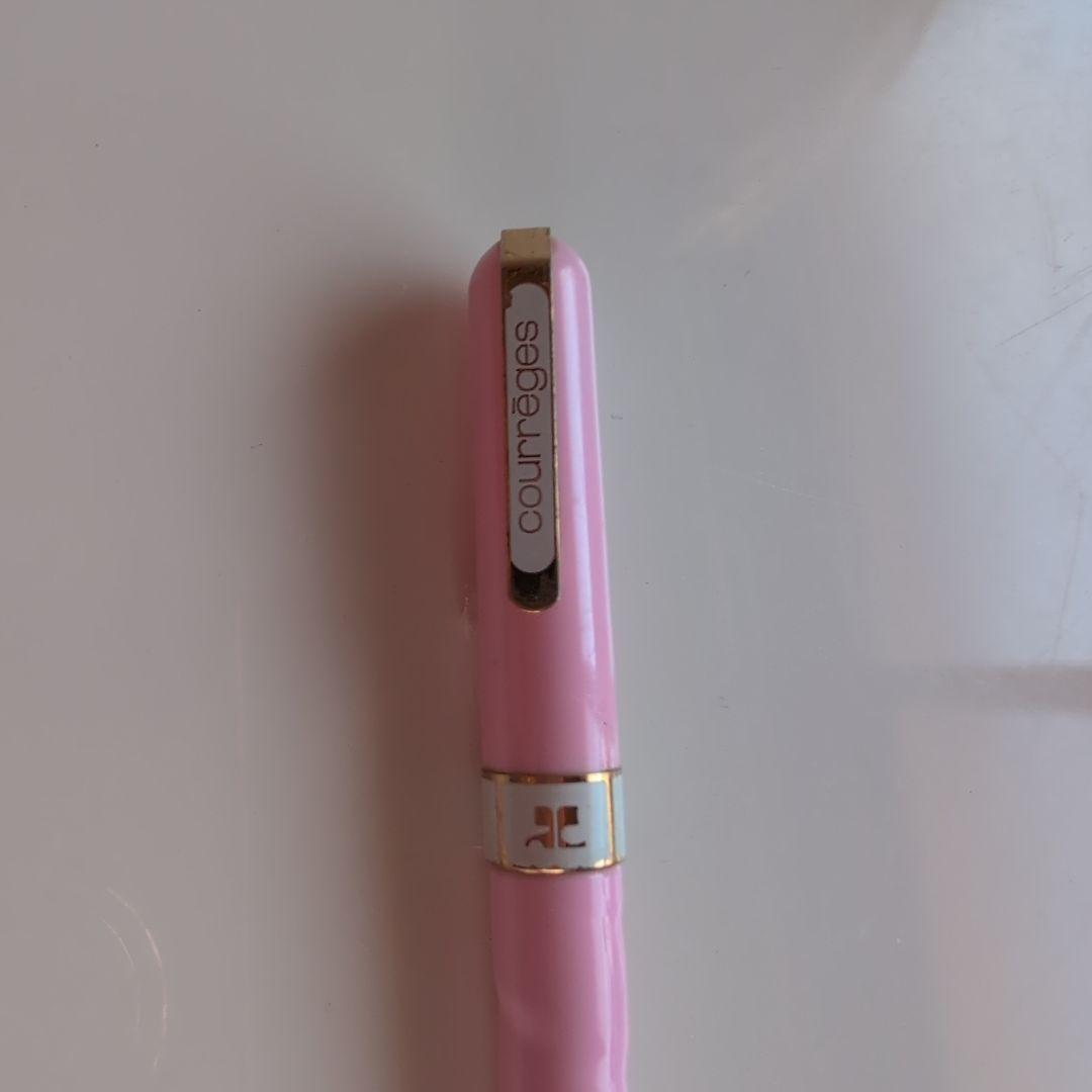 Courreges Vintage Fountain Pen & Ballpoint Pen Set White Gold Finish Used | Suadpens