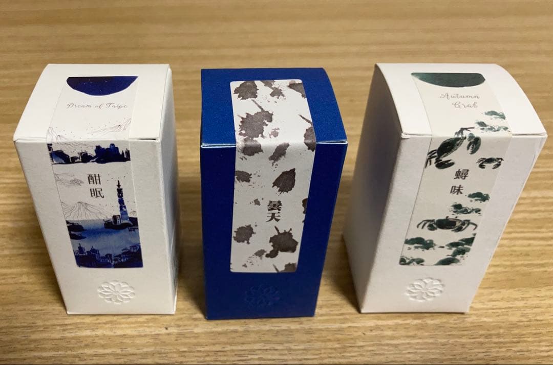 Aino Doguya Rennon 3Color Ink Set Blue Black Limited Edition Used | Suadpens