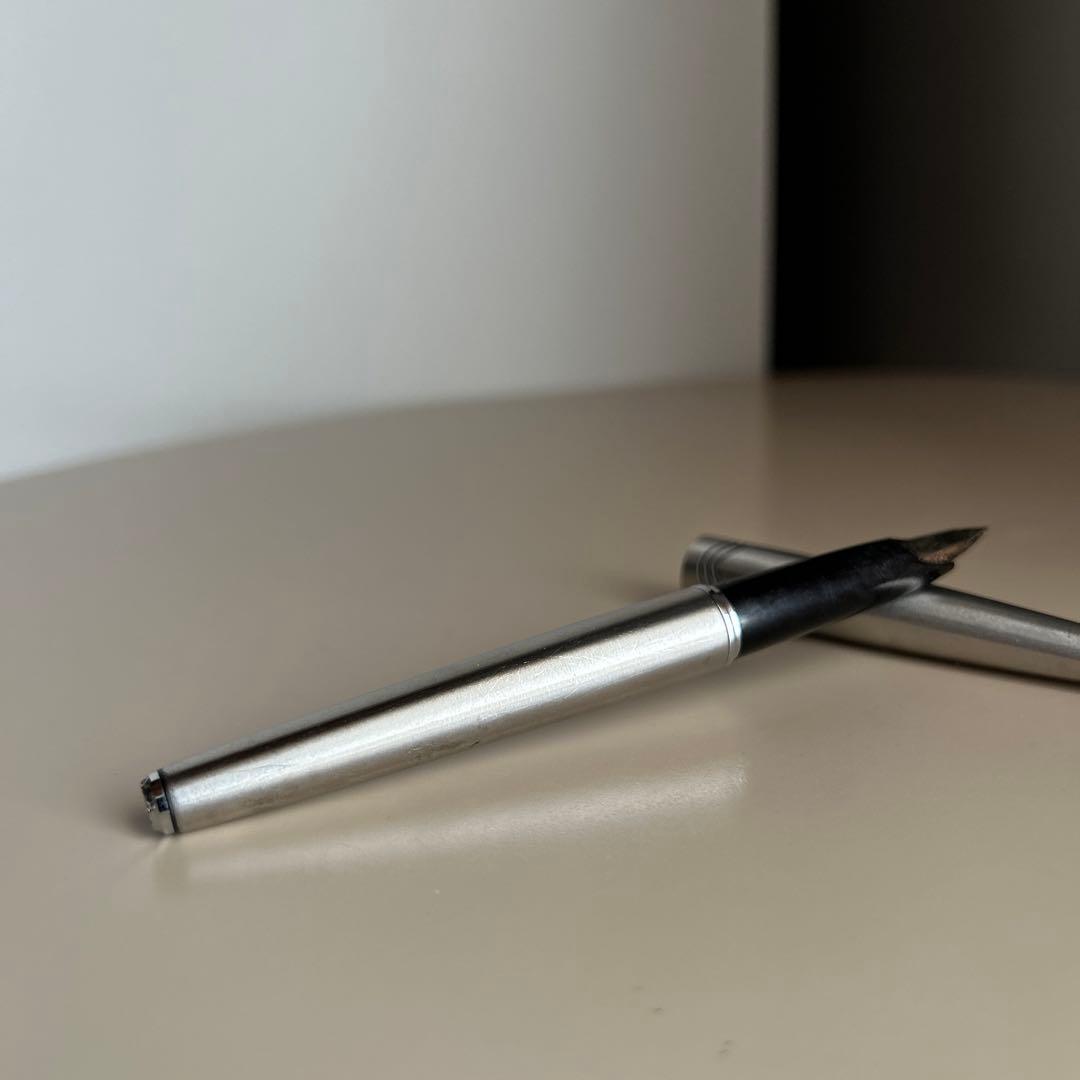 Platinum 18K WG Retro Fountain Pen Fine Nib Used Showa Style   (Approximate size: 5.12 inches) | Suadpens