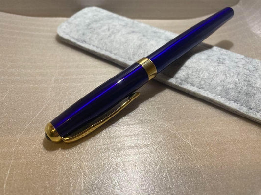 Limited Fountain Pen 03 in Stainless Steel, Gold Accents, Smooth Writing | Suadpens