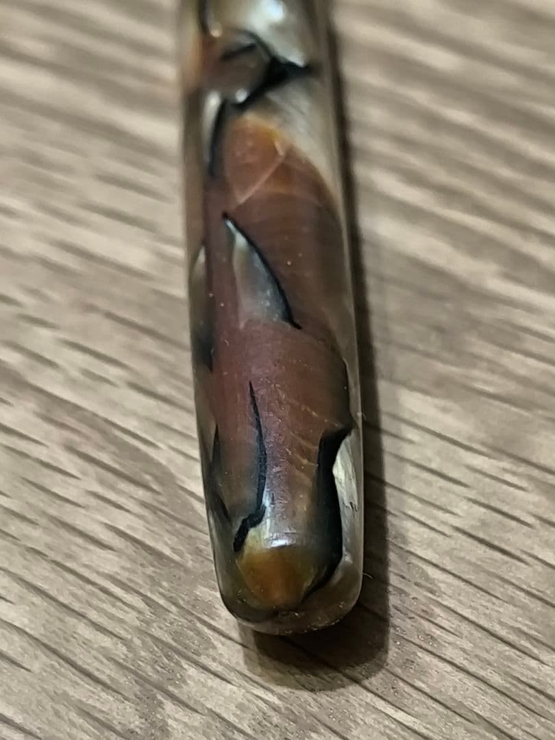 Vintage Showa Celluloid Lever Filler Fountain Pen - Retro Marble Design, Used | Suadpens