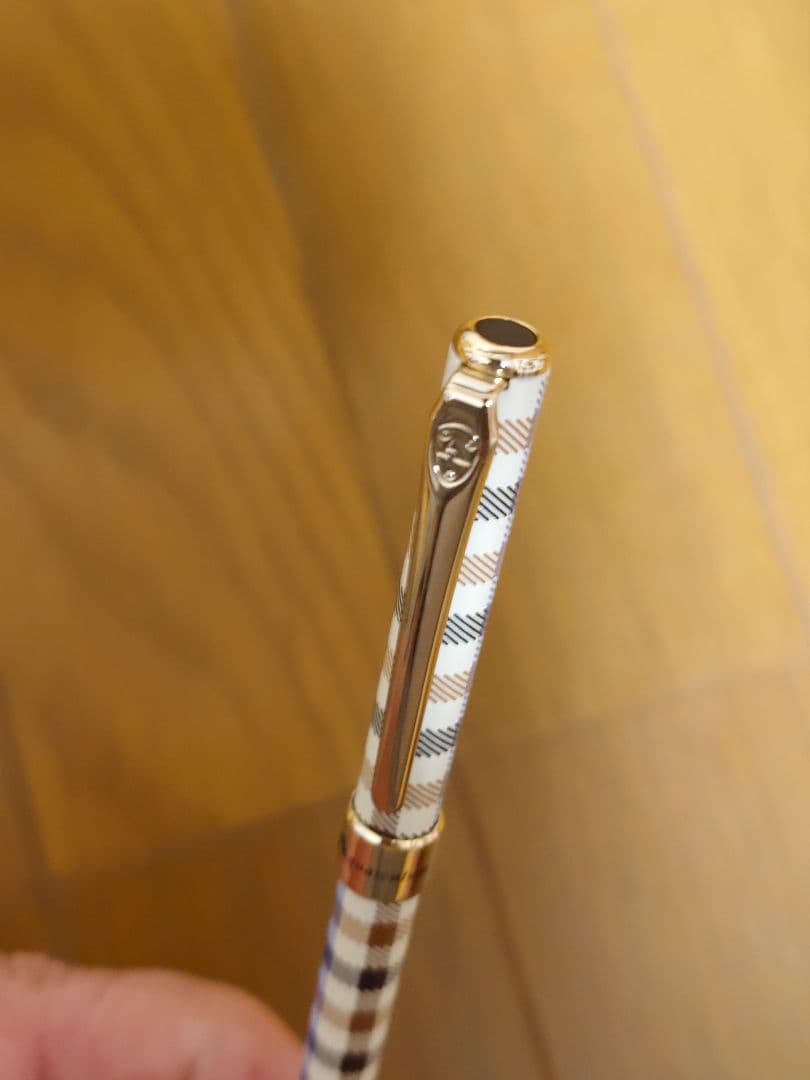 Aquascutum Checkered Ballpoint Pen Retro New Small Marked, Used Appearance | Suadpens