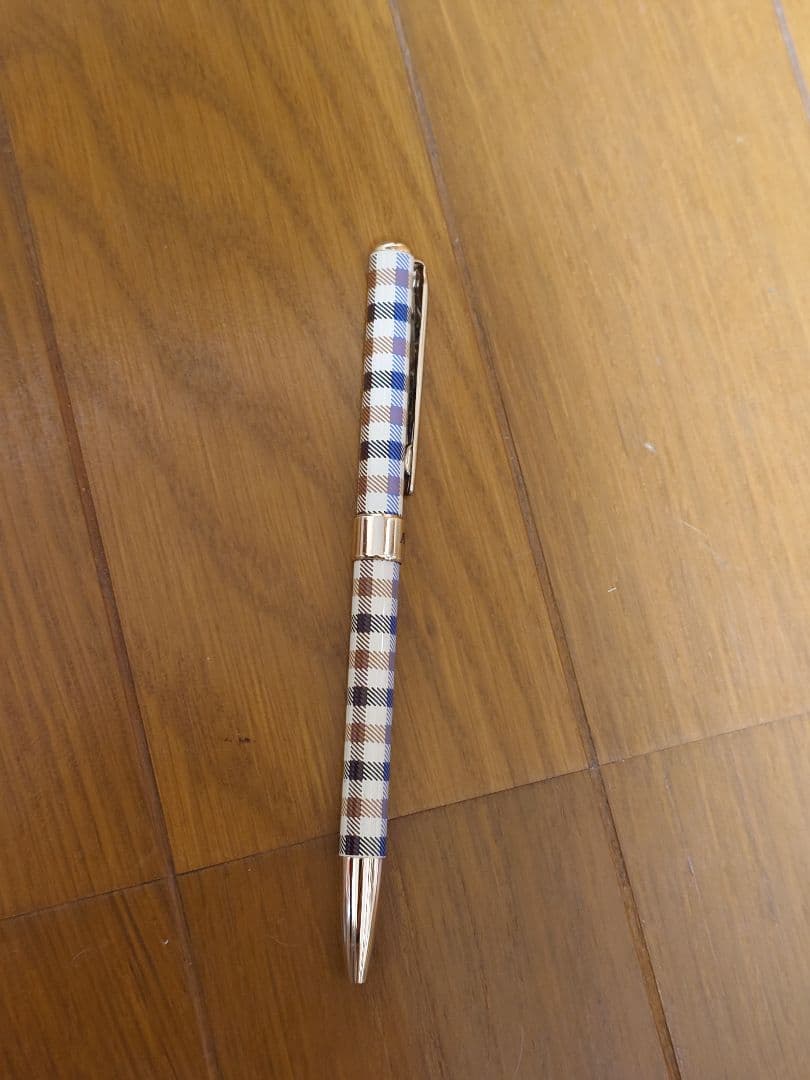 Aquascutum Checkered Ballpoint Pen Retro New Small Marked, Used Appearance | Suadpens