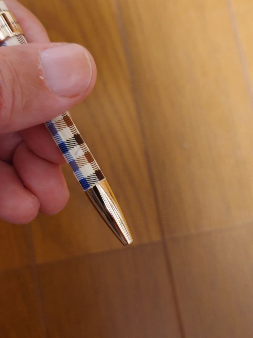 Aquascutum Checkered Ballpoint Pen Retro New Small Marked, Used Appearance | Suadpens