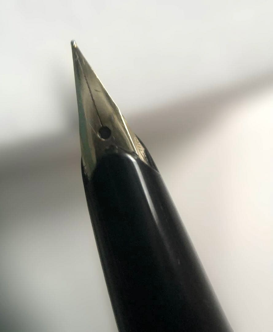 Showa Sailor Fountain Pen 14k Gold Nib Silver/Black Retro Used | Suadpens