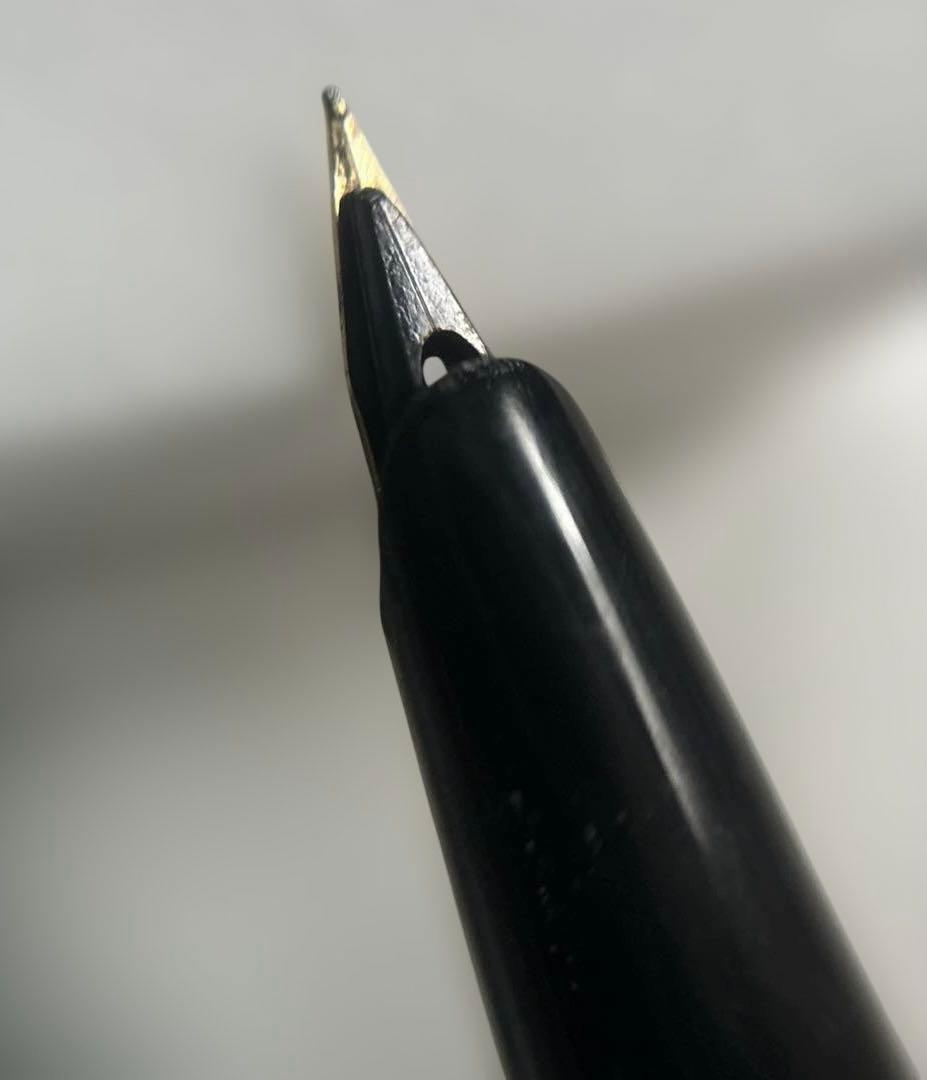 Showa Sailor Fountain Pen 14k Gold Nib Silver/Black Retro Used | Suadpens