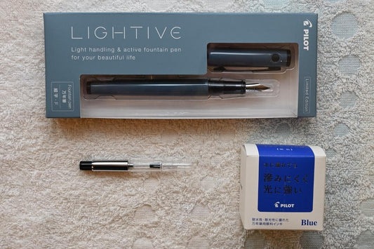 Pilot Lightive Blue Limited F Fountain Pen with Ink & Converter () | Suadpens