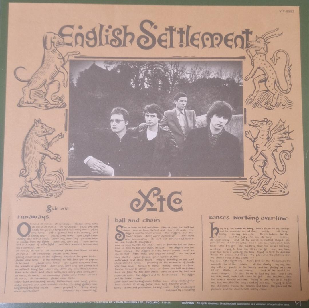 XTC English Settlement LP Embossed 1982 Virgin 5th Album Used | Japansoundstore