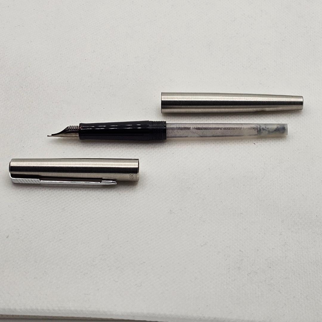 Parker Stainless Steel Fountain Pen, Retro Used, No Accessories | Suadpens