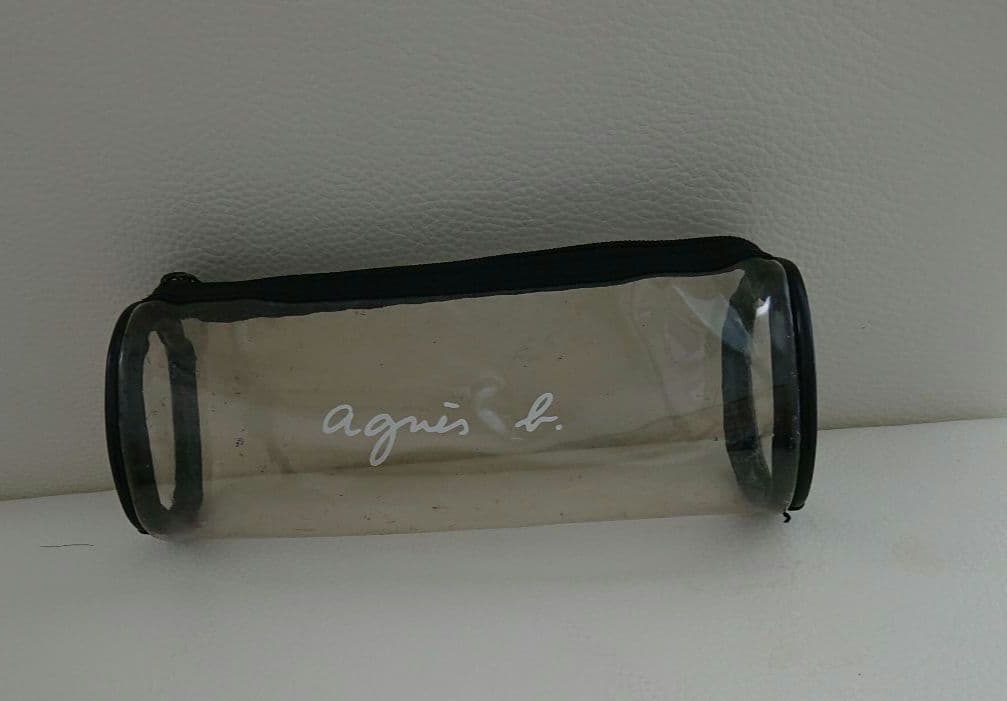 Agnes B. Clear Pencil Case Retro Showa Era Used, 7.9 inches | Suadpens
