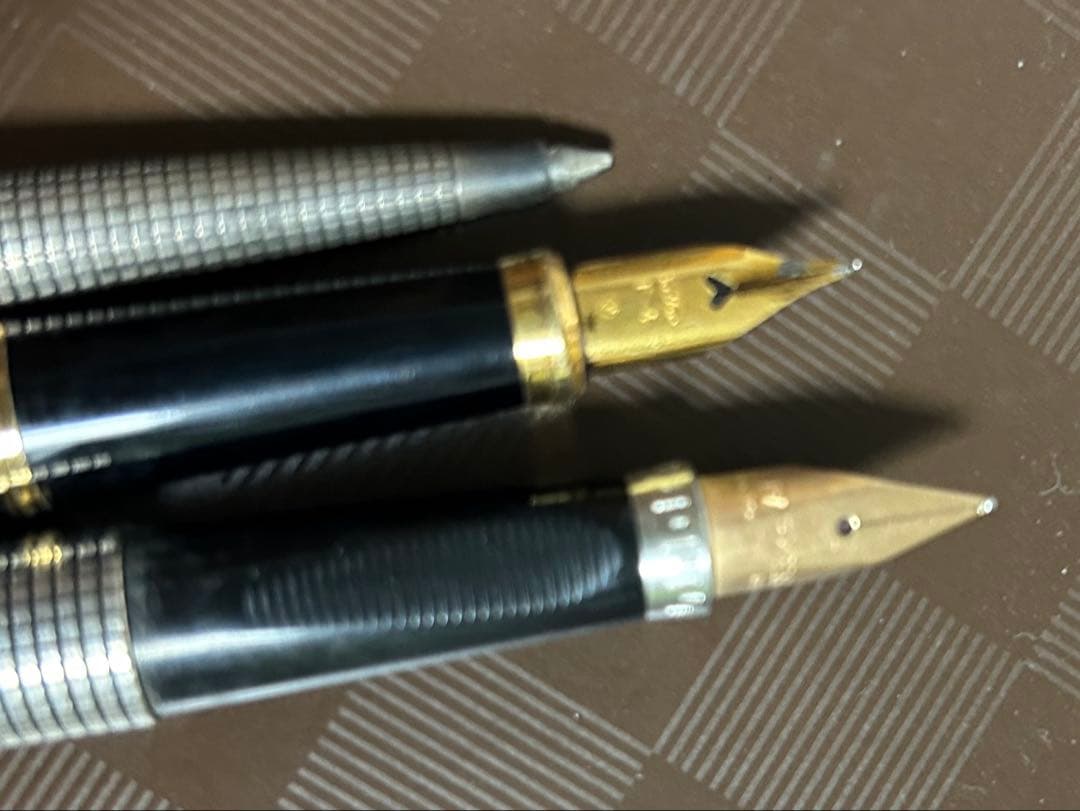 Vintage Parker 75 Cisele Fountain Pen Sterling Silver 14k Used Set of 3 | Suadpens