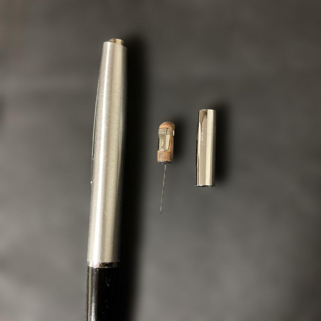 Pilot Retro Silver & Black 0.5mm Mechanical Pencil Used Vintage | Suadpens