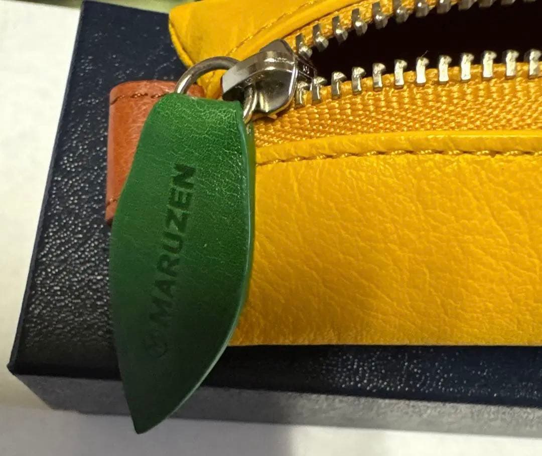 Maruzen 150th Anniversary Yellow Leather Pencil Case Used Rare | Suadpens