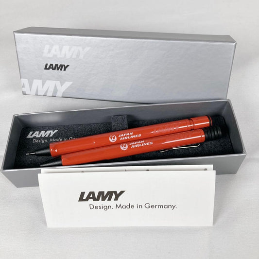 LAMY JAL Limited Ballpoint Pen & Mechanical Pencil Set Used Japan Airlines Logo | Suadpens