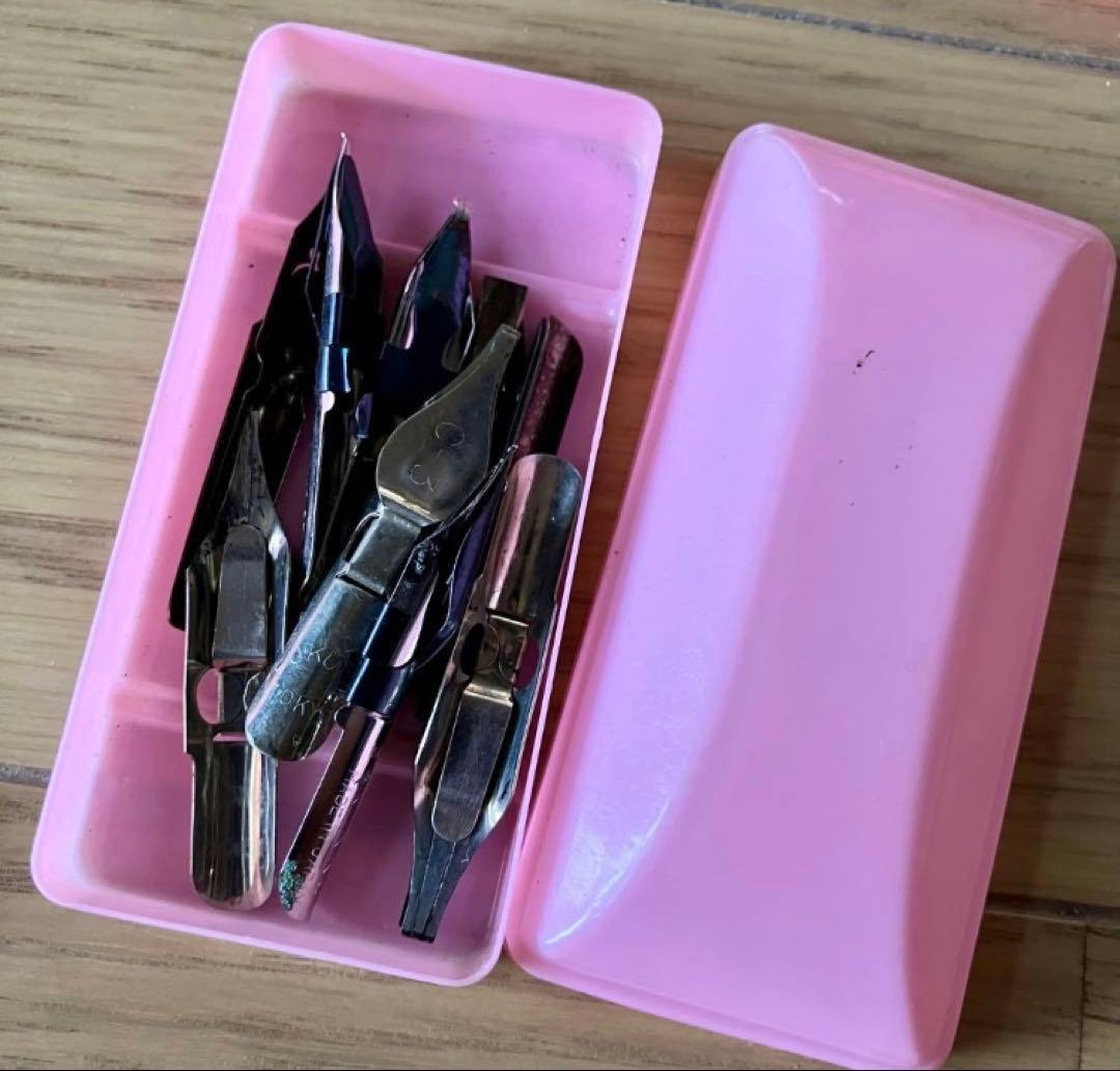 Zebra Showa Retro Ink Pen Set 8 G WELLS & CO. & 24 Cabra nibs Used (Note: 1 inch = 2.54 cm; sizes not specified, so omitted) | Suadpens