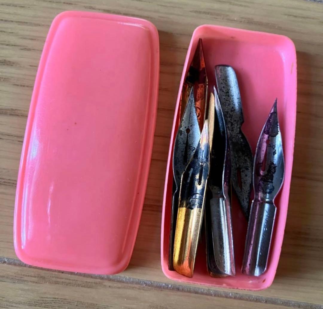 Zebra Showa Retro Ink Pen Set 8 G WELLS & CO. & 24 Cabra nibs Used (Note: 1 inch = 2.54 cm; sizes not specified, so omitted) | Suadpens