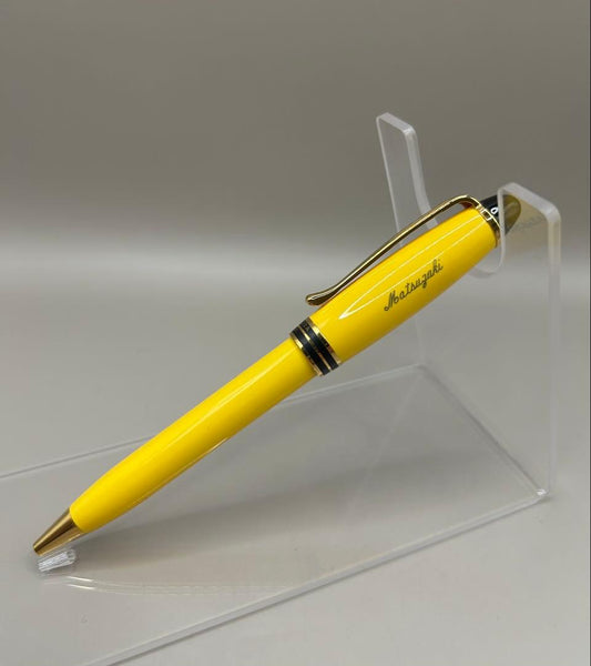 Aurore Ipsilon Italy Ballpoint Pen Yellow Engraved Name Limited 1/20 | Suadpens