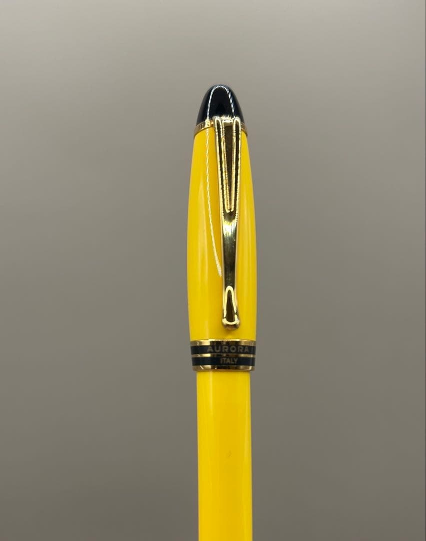 Aurore Ipsilon Italy Ballpoint Pen Yellow Engraved Name Limited 1/20 | Suadpens