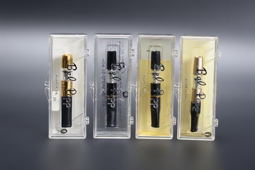 Bel Popp 4-Piece Set Retro Gold Black Plastic Case Used | Suadpens
