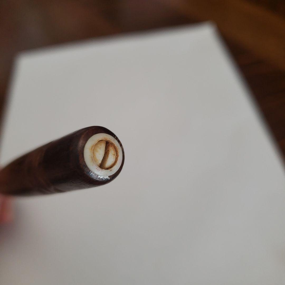 Vintage wooden dip fountain pen, carved barrel, retro, used | Suadpens