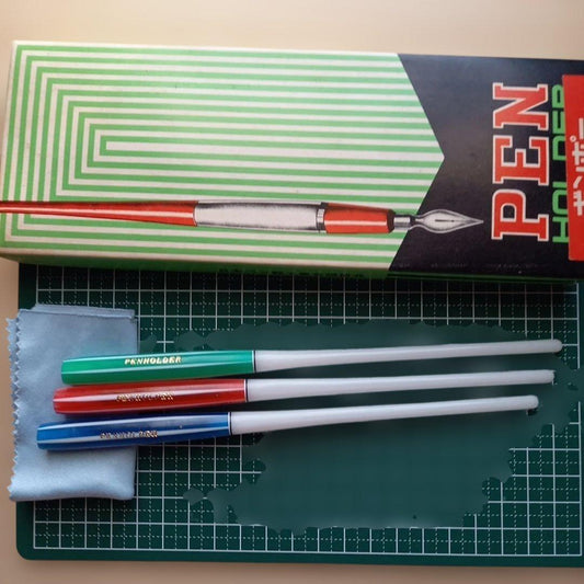 Ginpo vintage dip pen holder 3-color set unused retro collectible | Suadpens