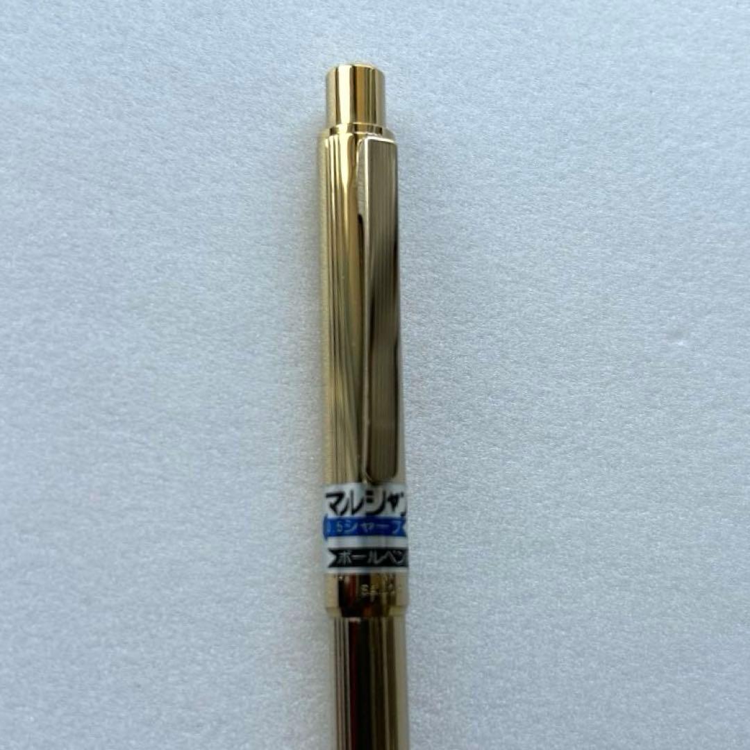 Sailor Retro Gold Mechanical Pencil & Ballpoint Pen Black Ink Used Case | Suadpens
