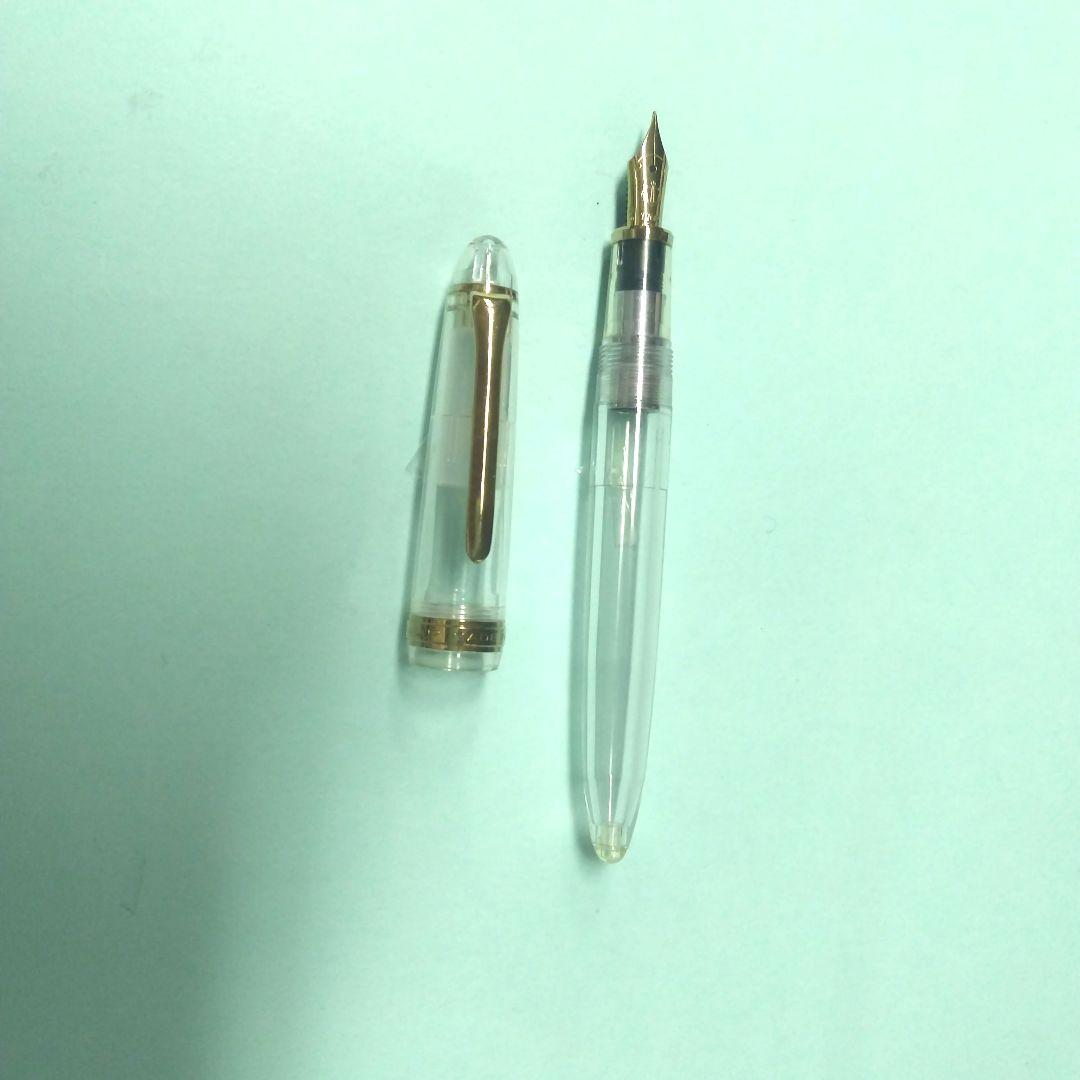 Sailor Fountain Pen Transparent Body Silver Nib Retro Used | Suadpens