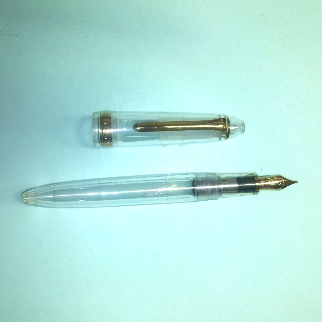 Sailor Fountain Pen Transparent Body Silver Nib Retro Used | Suadpens