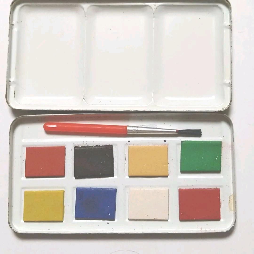 Showa Retro Tin Paint Box Unused Collectible 40+ Years Old | Suadpens