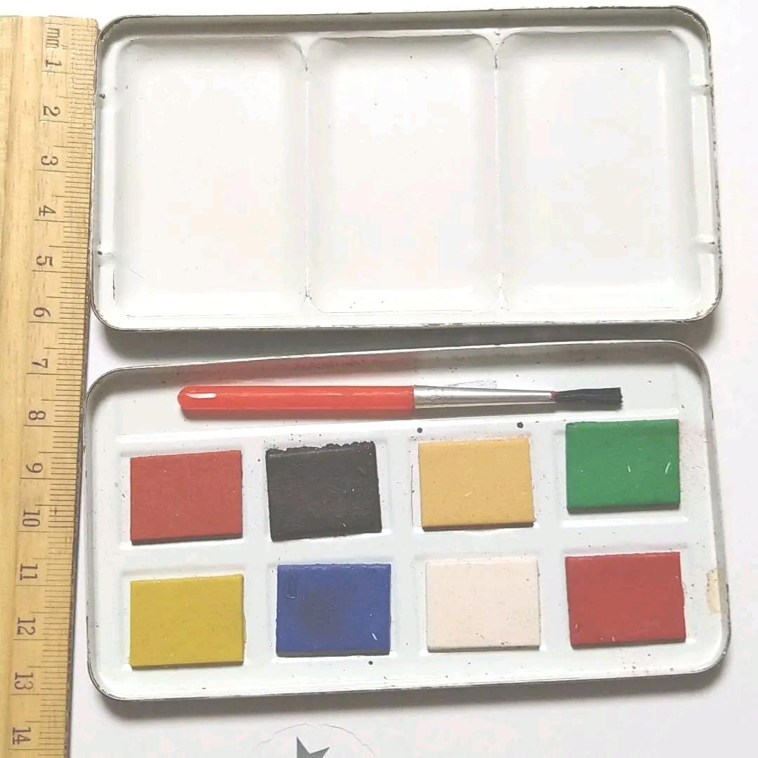 Showa Retro Tin Paint Box Unused Collectible 40+ Years Old | Suadpens