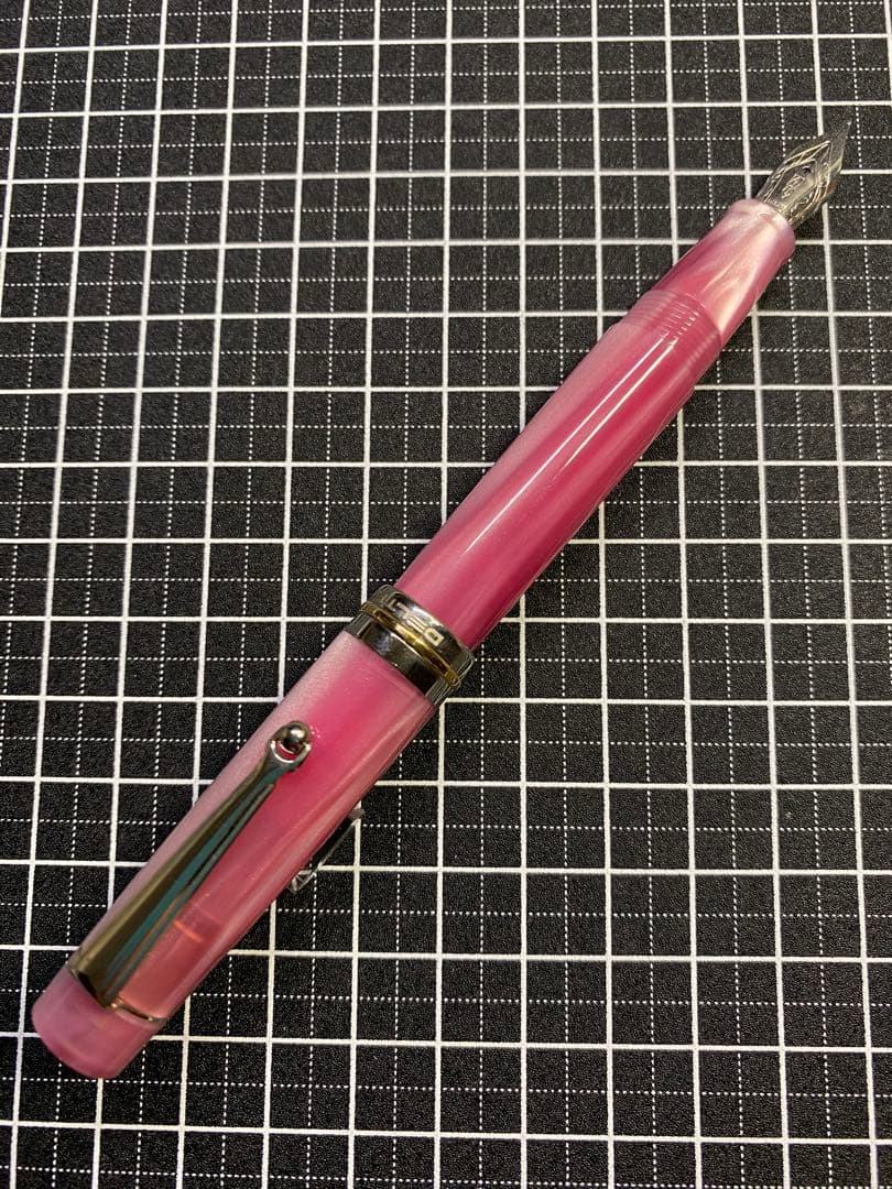 Delta Vintage Pink Fountain Pen F nib Includes box, ink, used | Suadpens